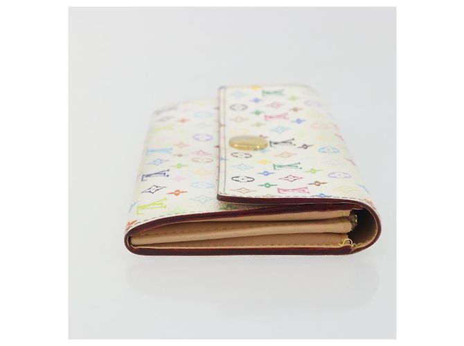 LOUIS VUITTON Multicolor Portefeuille Sarah Long Wallet M93745 LV Auth 197552 Blanco - vista 3