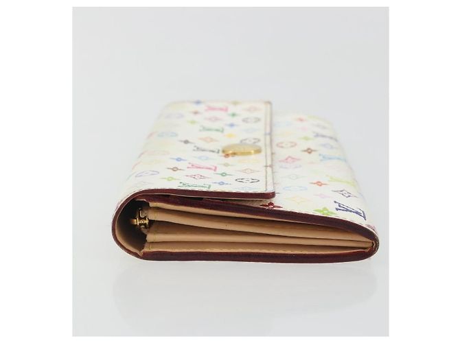 LOUIS VUITTON Multicolor Portefeuille Sarah Long Wallet M93745 LV Auth 197552 Blanco - vista 4