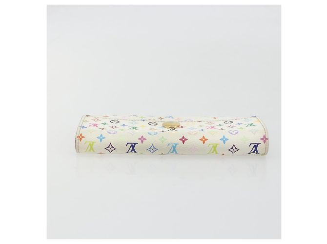 LOUIS VUITTON Multicolor Portefeuille Sarah Long Wallet M93745 LV Auth 197552 Blanco - vista 5