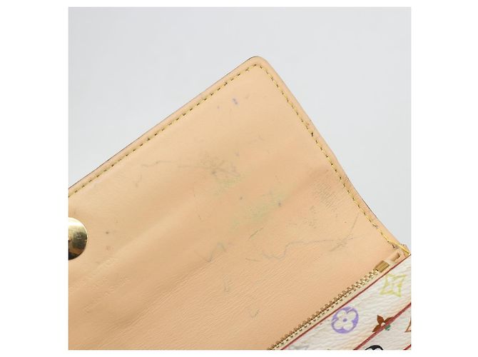 LOUIS VUITTON Multicolor Portefeuille Sarah Long Wallet M93745 LV Auth 197552 Blanco - vista 8