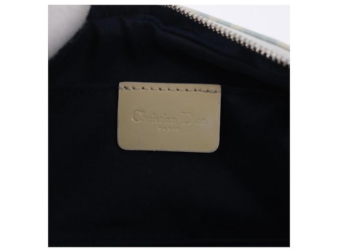 Pochette à main Christian Dior Trotter Canvas PVC Bleu Clair Argent Auth ka5724A Argenté - vue 17