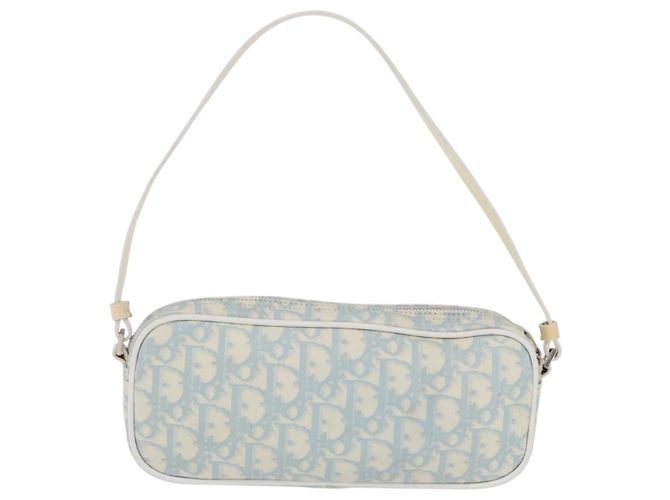 Pochette à main Christian Dior Trotter Canvas PVC Bleu Clair Argent Auth ka5724A Argenté - vue 2