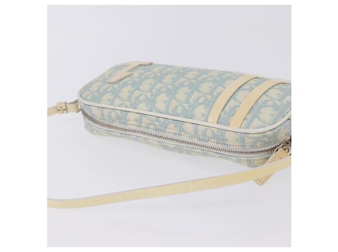 Pochette à main Christian Dior Trotter Canvas PVC Bleu Clair Argent Auth ka5724A Argenté - vue 6