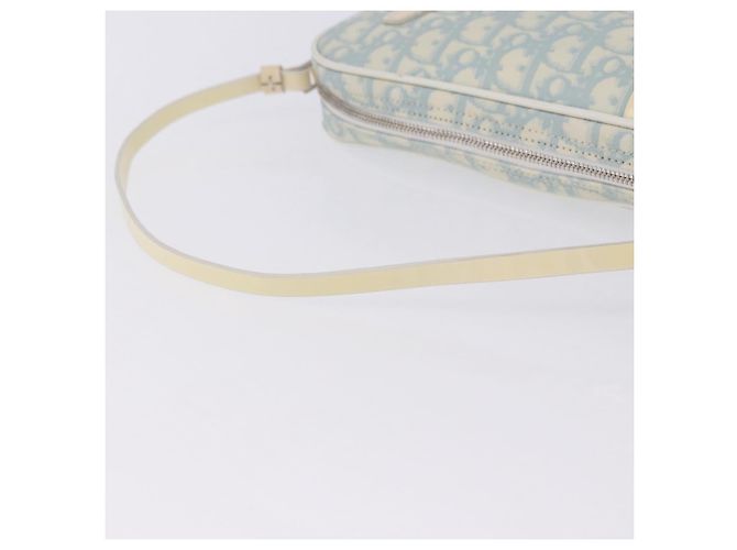Pochette à main Christian Dior Trotter Canvas PVC Bleu Clair Argent Auth ka5724A Argenté - vue 7