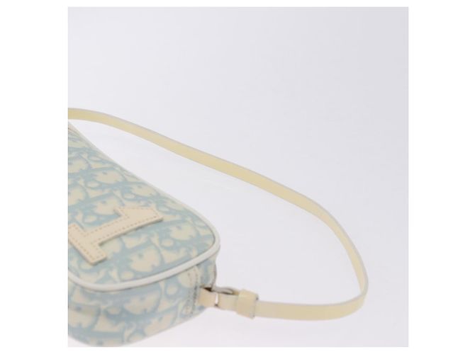 Pochette à main Christian Dior Trotter Canvas PVC Bleu Clair Argent Auth ka5724A Argenté - vue 8