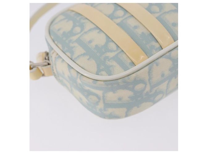 Pochette à main Christian Dior Trotter Canvas PVC Bleu Clair Argent Auth ka5724A Argenté - vue 9
