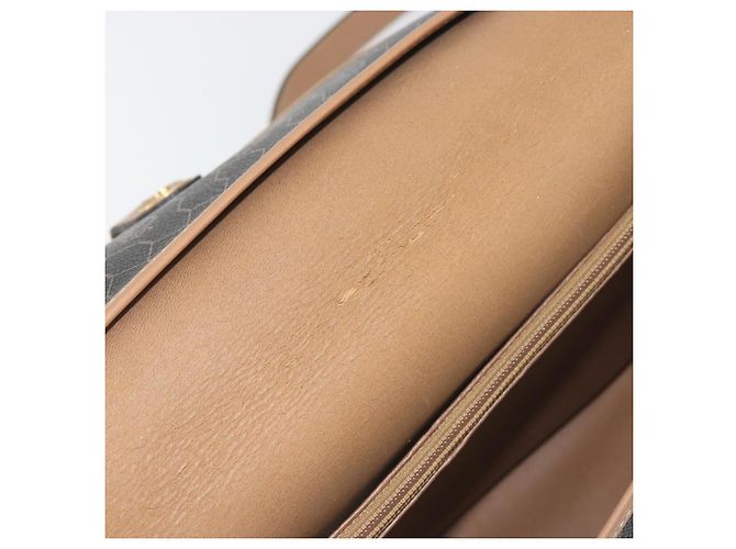 Sac à épaule Christian Dior Honeycomb PVC Leather Black Gold Tone Auth BA14833 Noir - vue 11