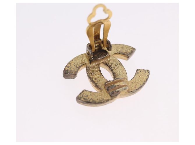 Orecchini CHANEL metallo Gold Tone CC Auth 198849V - vista 10
