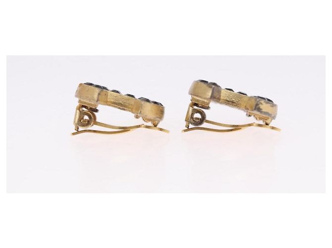 Orecchini CHANEL metallo Gold Tone CC Auth 198849V - vista 13