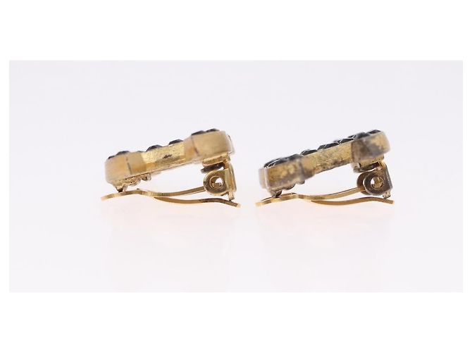 Orecchini CHANEL metallo Gold Tone CC Auth 198849V - vista 14