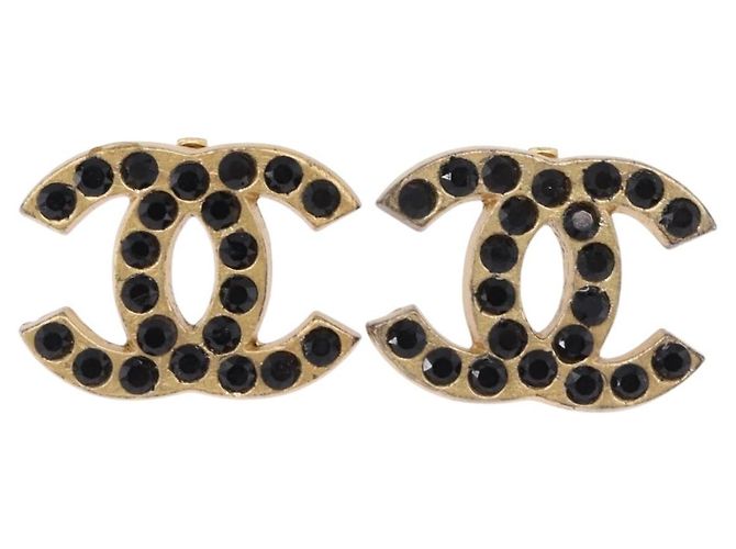Orecchini CHANEL metallo Gold Tone CC Auth 198849V - vista 2