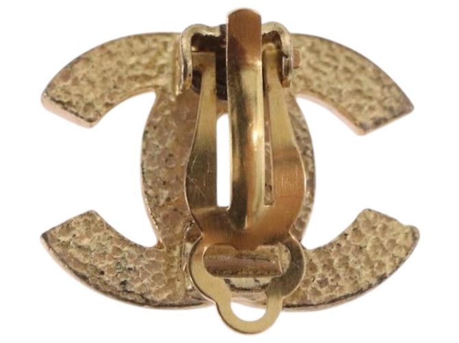 Orecchini CHANEL metallo Gold Tone CC Auth 198849V - vista 4
