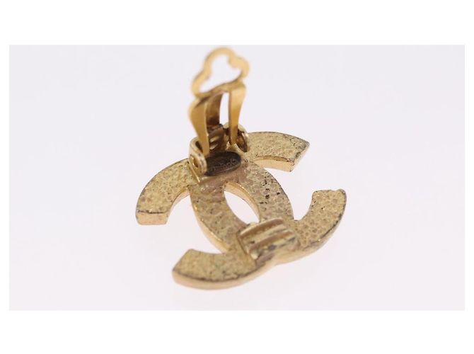 Orecchini CHANEL metallo Gold Tone CC Auth 198849V - vista 5