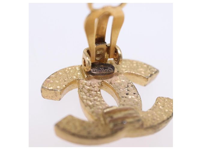 Orecchini CHANEL metallo Gold Tone CC Auth 198849V - vista 7