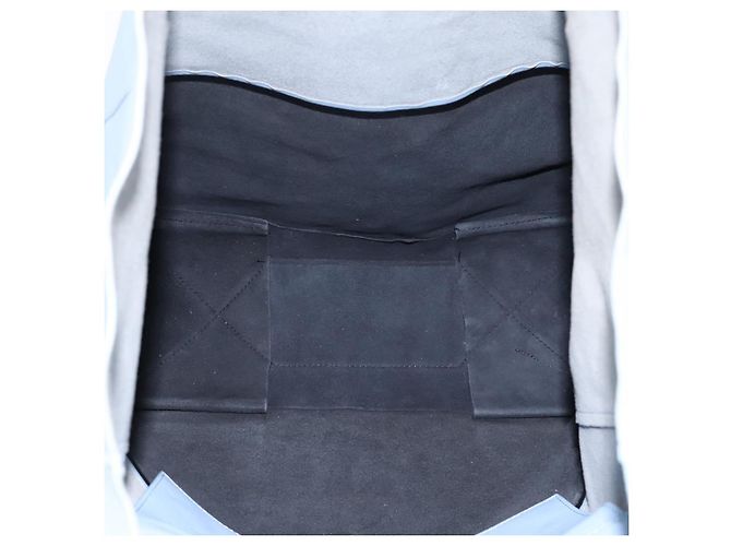 Céline Borsa a mano CELINE Horizontal Kabbalaj in pelle Blu Chiaro Oro Auth 198720A D'oro - vista 10