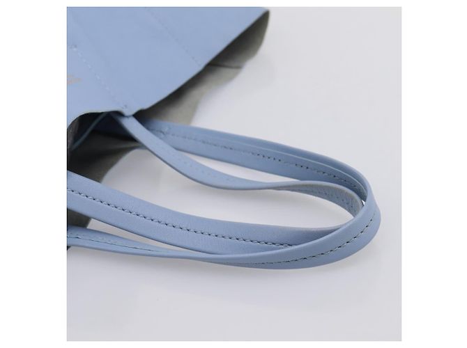 Céline Borsa a mano CELINE Horizontal Kabbalaj in pelle Blu Chiaro Oro Auth 198720A D'oro - vista 7