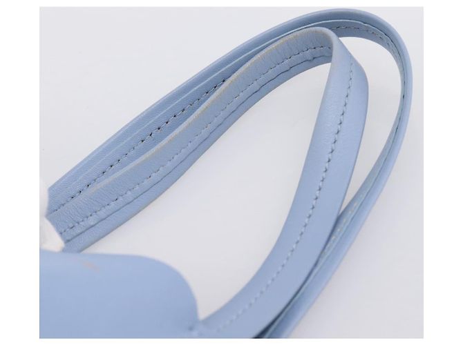 Céline Borsa a mano CELINE Horizontal Kabbalaj in pelle Blu Chiaro Oro Auth 198720A D'oro - vista 8