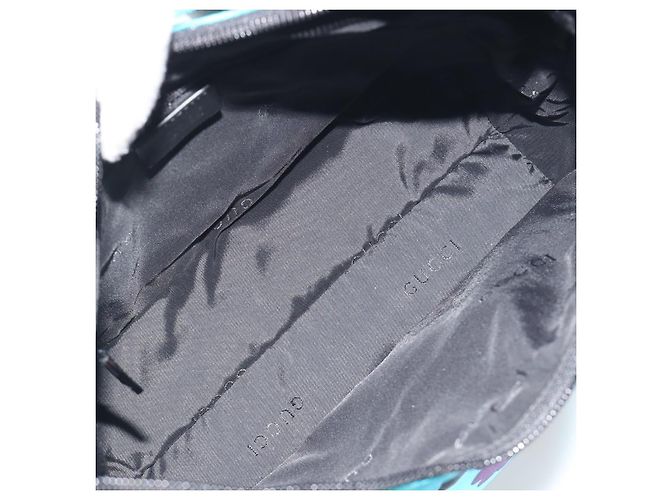 Borsa a Tracolla GUCCI Canvas Blu Argento 001 9386 Auth 197134A - vista 11