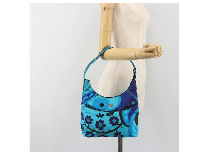 Borsa a Tracolla GUCCI Canvas Blu Argento 001 9386 Auth 197134A - vista 24