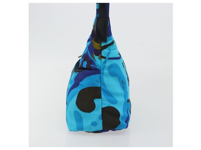 Borsa a Tracolla GUCCI Canvas Blu Argento 001 9386 Auth 197134A - vista 3