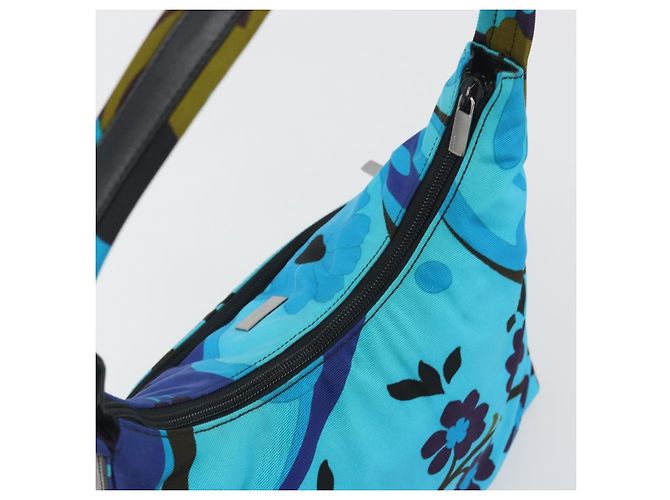 Borsa a Tracolla GUCCI Canvas Blu Argento 001 9386 Auth 197134A - vista 6