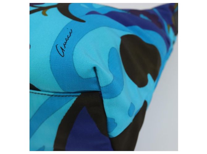 Borsa a Tracolla GUCCI Canvas Blu Argento 001 9386 Auth 197134A - vista 9