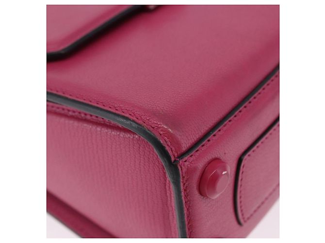 Borsa Salvatore Ferragamo Gancini in pelle 2way Rosa Argento Auth 196358A - vista 10