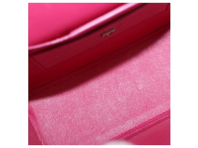 Borsa Salvatore Ferragamo Gancini in pelle 2way Rosa Argento Auth 196358A - vista 11