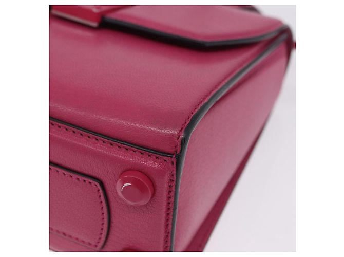 Borsa Salvatore Ferragamo Gancini in pelle 2way Rosa Argento Auth 196358A - vista 15