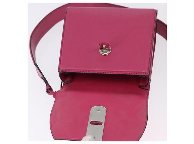 Borsa Salvatore Ferragamo Gancini in pelle 2way Rosa Argento Auth 196358A - vista 19