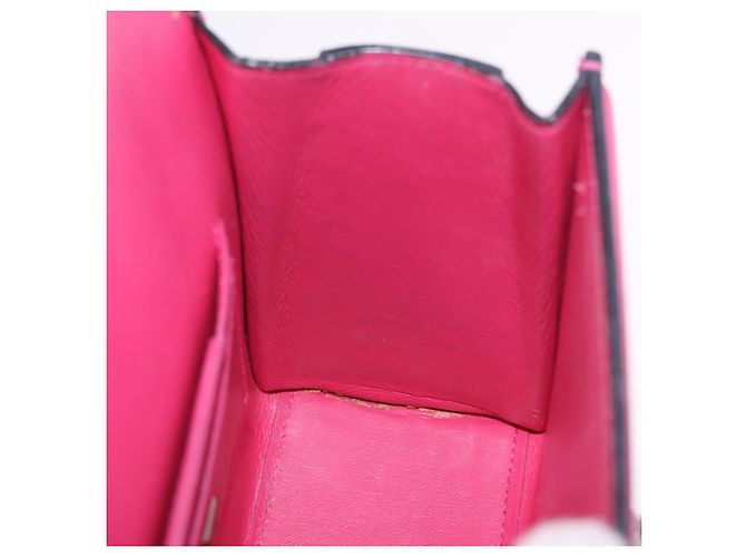 Borsa Salvatore Ferragamo Gancini in pelle 2way Rosa Argento Auth 196358A - vista 21