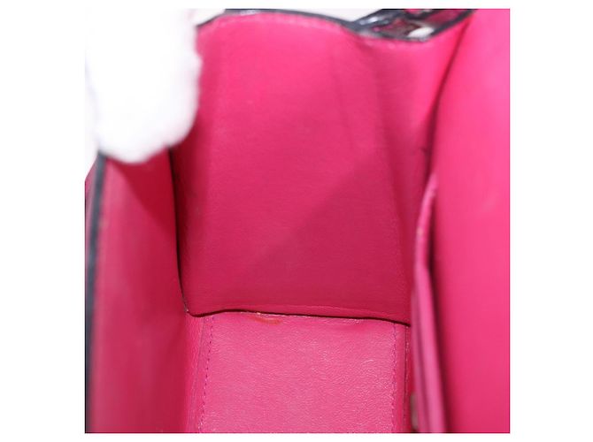 Borsa Salvatore Ferragamo Gancini in pelle 2way Rosa Argento Auth 196358A - vista 22