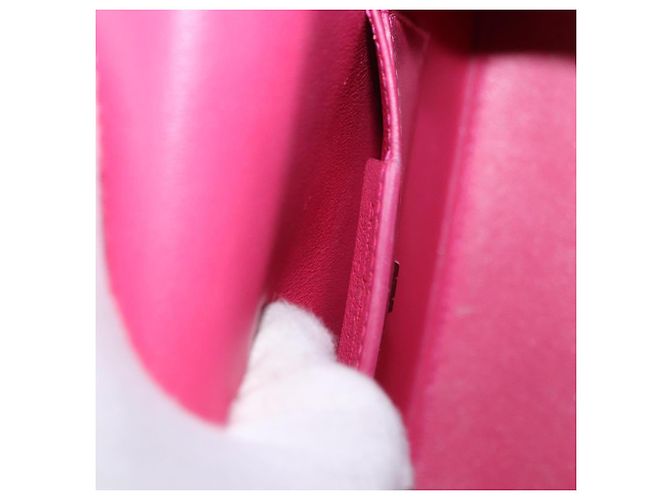 Borsa Salvatore Ferragamo Gancini in pelle 2way Rosa Argento Auth 196358A - vista 23