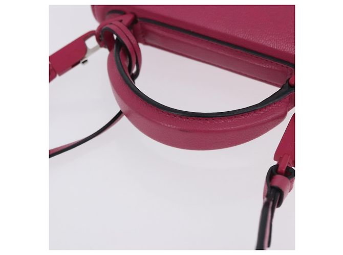 Borsa Salvatore Ferragamo Gancini in pelle 2way Rosa Argento Auth 196358A - vista 7