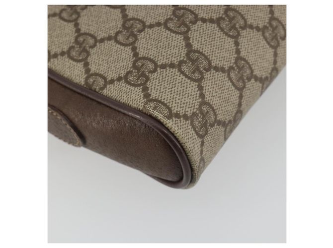 Borsa GUCCI GG Supreme Web Sherry Line PVC Beige Oro 116 02 089 Auth ka5771 D'oro - vista 17