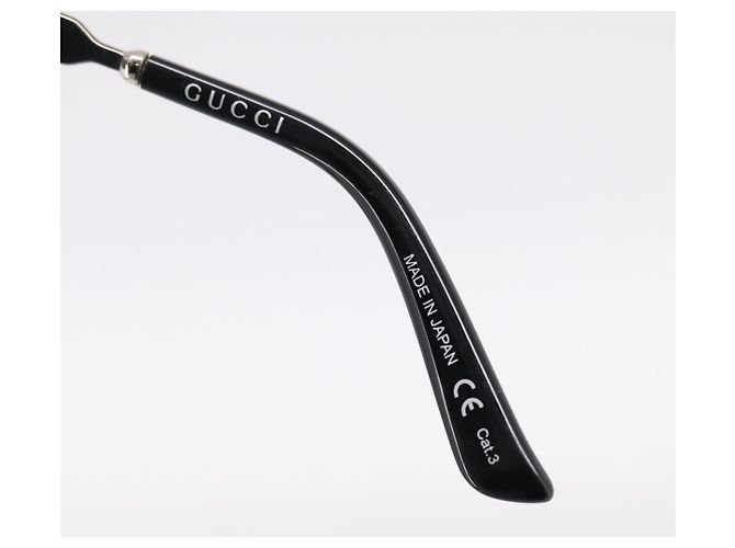 Gafas de sol GUCCI Interlocking G Shelly Metal Black Silver Auth am12315M Negro Plata - vista 10