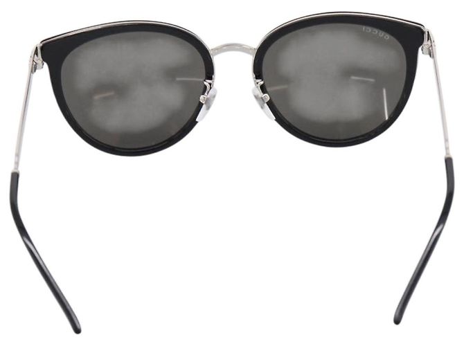 Gafas de sol GUCCI Interlocking G Shelly Metal Black Silver Auth am12315M Negro Plata - vista 2