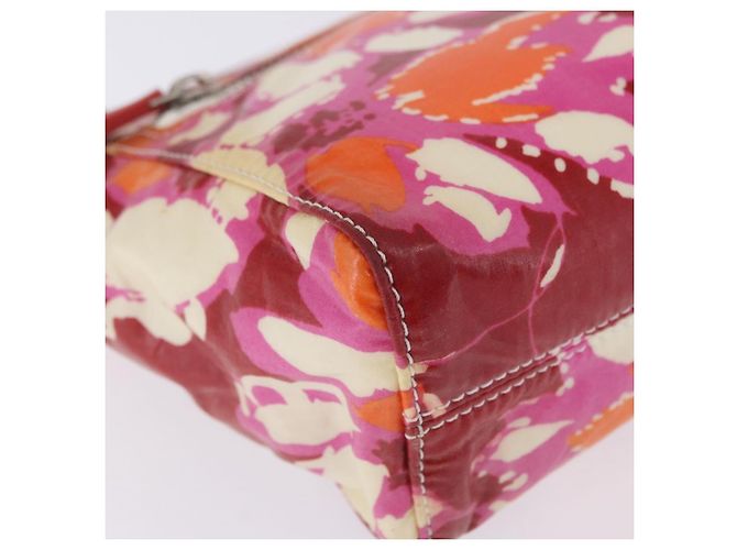 CHANEL High Summer Pouch Beschichtetes Canvas Rot CC Auth 196901 - Ansicht 7