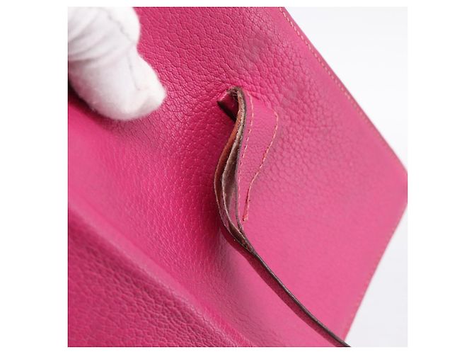 Hermès HERMES Bearn Soufflet Geldbörse aus Leder rosa authentisch BA15253 Pink - Ansicht 10