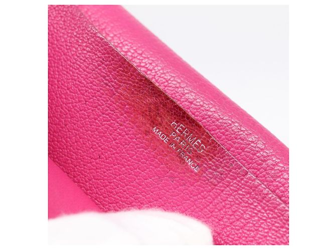 Hermès HERMES Bearn Soufflet Geldbörse aus Leder rosa authentisch BA15253 Pink - Ansicht 11