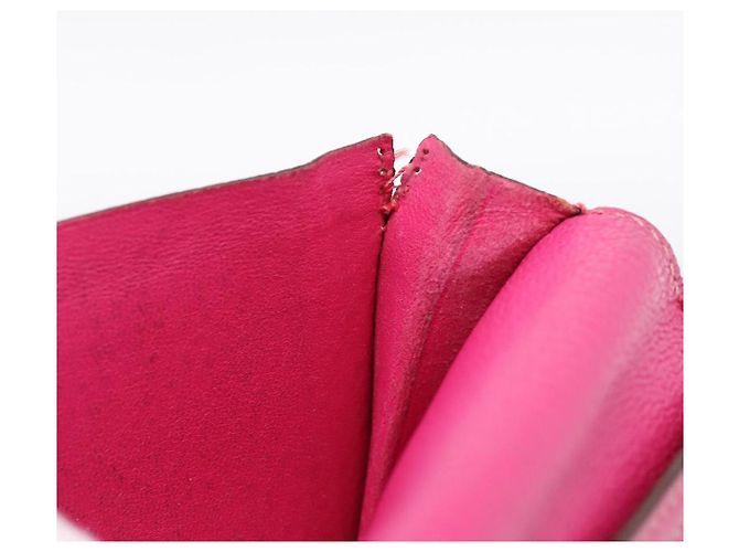 Hermès HERMES Bearn Soufflet Geldbörse aus Leder rosa authentisch BA15253 Pink - Ansicht 12