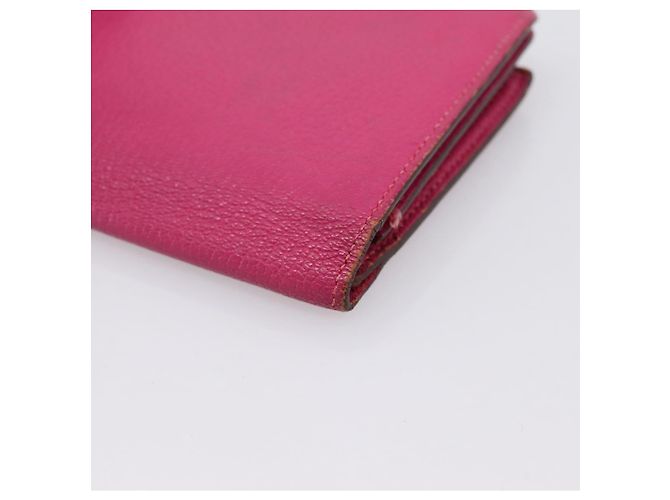 Hermès HERMES Bearn Soufflet Geldbörse aus Leder rosa authentisch BA15253 Pink - Ansicht 15