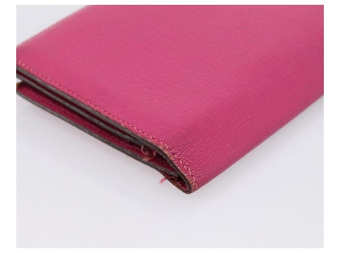 Hermès HERMES Bearn Soufflet Geldbörse aus Leder rosa authentisch BA15253 Pink - Ansicht 16