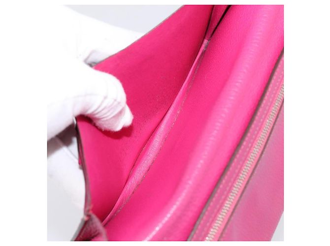 Hermès HERMES Bearn Soufflet Geldbörse aus Leder rosa authentisch BA15253 Pink - Ansicht 23
