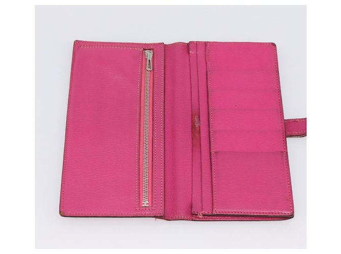 Hermès HERMES Bearn Soufflet Geldbörse aus Leder rosa authentisch BA15253 Pink - Ansicht 8