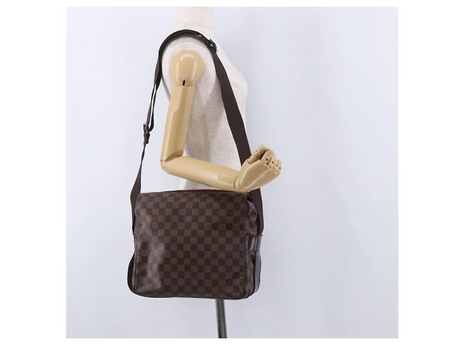 LOUIS VUITTON Damier Ebene Naviglio Shoulder Bag N45255 LV Auth BA14865 - vista 24