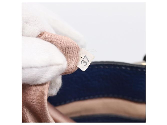 Borsa a mano Miu Miu in pelle 2way blu tono oro Auth 198631A - vista 12