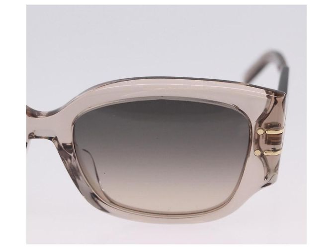 Occhiali da sole Christian Dior Plastica Marrone Oro Auth 196724M D'oro - vista 4