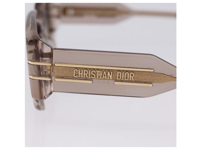 Occhiali da sole Christian Dior Plastica Marrone Oro Auth 196724M D'oro - vista 6