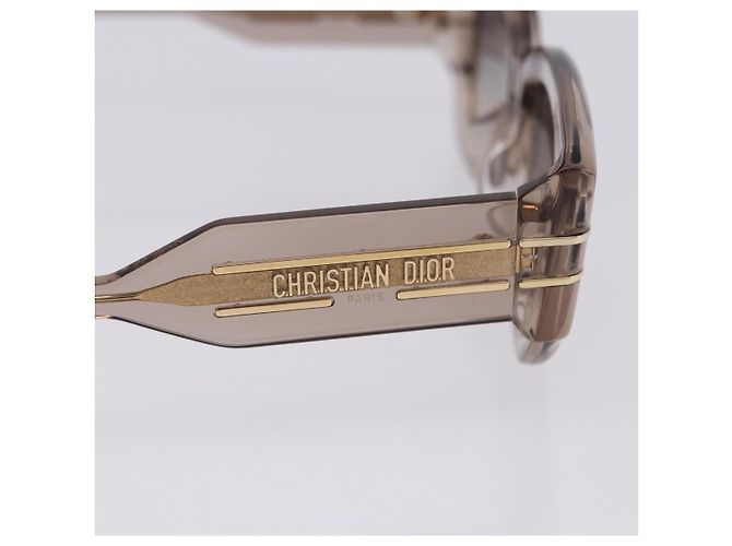 Occhiali da sole Christian Dior Plastica Marrone Oro Auth 196724M D'oro - vista 8